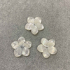 Mother of pearl carving white flower shell jewelry making parts for earring for pendant 