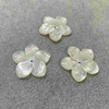 Mother of pearl carving white flower shell jewelry making parts for earring for pendant 