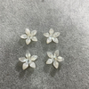 White Mother of Pearl Shell Carving Flower Beans for Jewelry Making Size 20mm