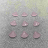 Pink opal carving cabochon jewelry parts shirt shape for earring for necklace for pendant