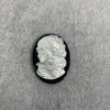 White Mother of Pearl Shell Cameo Lady Image for Pendant Brooch Jewelry