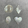 White Mother of Pearl Shell Plain Shape Round Heart Oval for Jewelry Making Different Size