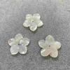 Mother of pearl carving white flower shell jewelry making parts for earring for pendant 