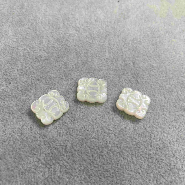 Mother of pearl carving image shell parts for jewelry making beans shell flower 