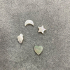 White Mother of Pearl Shell Chain Beans Star Moon Heart Small Beans for Jewelry