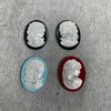 White Mother of Pearl Shell Cameo Lady Image for Pendant Brooch Jewelry