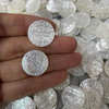 Natural Mother of pearl cross cutting pendant shape cutting san benito icon design jewelry making embossment style white shell