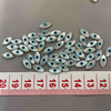 Natural Mother of pearl evil eyes cutting small beads for jewelry making design for rings for necklace fatima design white shell