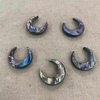 Natural Mother of pearl moon shape cutting jewelry making pendant design abalone shell cabochon design jewelry beads 