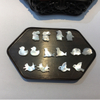 Natural Mother of pearl rabbit shape cutting fish shape bird design small animal carving white shell for jewelry necklace making