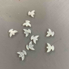 Natural Mother of pearl bird cutting shape chain design making dove jewelry parts necklace making white shell face carving 