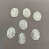 Natural Mother of pearl guadalupe image cutting oval shape pendant icons jesus inlay jewelry making white shell maria design