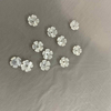 Natural Mother of pearl flower cutting design white shell earring making necklace design embossmen cabochon jewelry making 