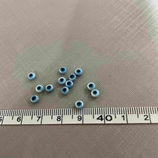 Natural Mother of pearl round eyes bombe evil eyes cabochon jewelry design making inlay using small parts necklace little size