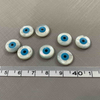 Natural Mother of pearl round shape cutting cabochon design evil eyes small things for chain making jewelry DIY inlay design 