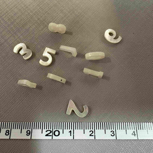 Natural Mother of pearl hollow design cutting number shape small parts for necklace making jewelry inlay DIY parts shell