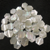 Natural Mother of pearl hexagon shape cutting white shell plain face for jewelry pendant making rings design cabochon shape