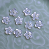 Natural Mother of pearl flower carving white shell for earring design cabochon cutting small beans parts pendant natrue stone 