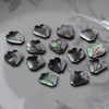 Natural Mother of pearl black petal cutting for earring design small petal making by pendant black shell cabochon carving flower
