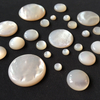 Natural Mother of pearl rings cabochon design white shell big size for pendant inlay making round shape cutting parts for earring