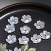 Natural Mother of pearl flower design white shell earring for jewelry making DIY parts small beads rings shell carving shape 