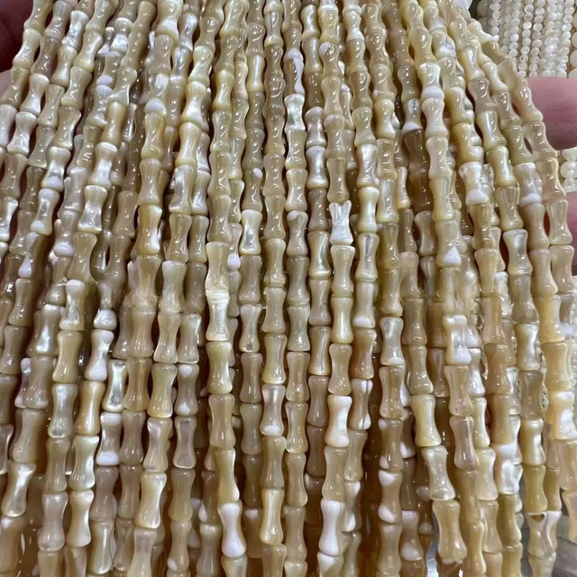 Natural Mother of pearl bracelet white shell small beans chain jewelry making for handmade DIY using necklace