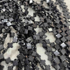 Natural Mother of pearl black tuquoise clover shape chain design for necklace making jewelry parts plain face small beands