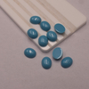 Natural Mother of pearl cabochon oval shape turquoise for jewelry ring making blue color stone inlay design sliver parts beans
