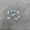 Natural Mother of pearl little beads flower shape cutting white shell for necklace design making white flower face cutting 