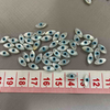 Natural Mother of pearl evil eyes cutting small beads for jewelry making design for rings for necklace fatima design white shell