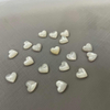 Natural Mother of pearl heart shape cutting small cabochon making for rings design for pendants jewelry white shell small beads 