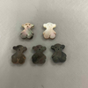 Natural Mother of pearl bear shape cutting black color for jewelry chain design making small parts animal design neckalce using