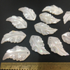 Natural Mother of pearl leaf shape carving big size leaf for pendant making white shell face cutting pendant design cabochon