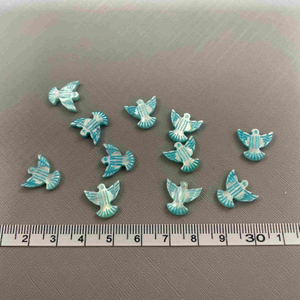 Natural Mother of pearl color dove animal shape cutting for chain design making bird carving shell jewelry making design DIY