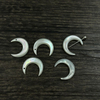 Natural Mother of pearl moon design cabochon double face earring design jewelry parts for nacklace for DIY iinlay making 