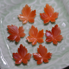 Natural Mother of pearl maple leaf carving earring design making orange shell material face cutting big size leaf for jewelry using