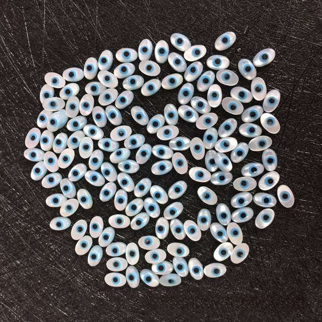 Natural Mother of pearl evlieyes small size for bracelet earring making jewelry design using marquize shape for chain
