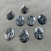 black shell mother of pearl Virgin image cutting embossment pendant for jewelry making icons