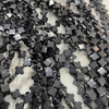 Natural Mother of pearl black tuquoise clover shape chain design for necklace making jewelry parts plain face small beands