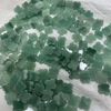 Natural amazon stone clover shape green stone plain face cutting flower shape for bracelet making earring jewelry design inlay