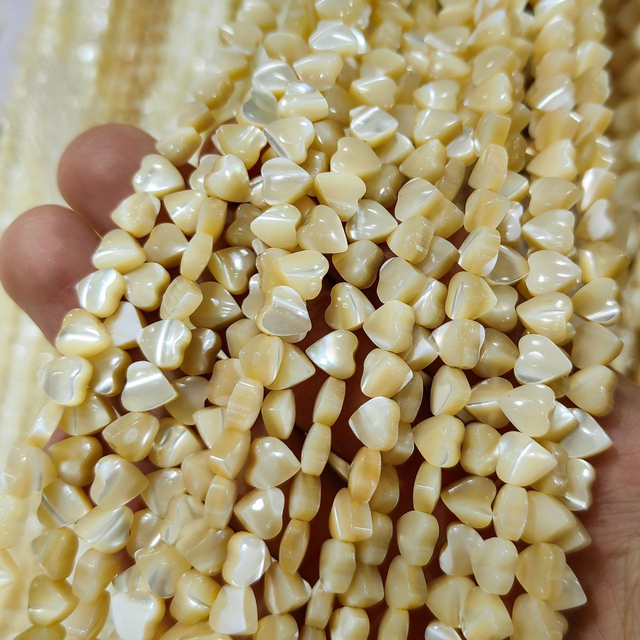 Natural Mother of pearl neckalce design star flower cross jewelry making brown color shell parts small beans for bracelet 