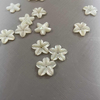 Natural Mother of pearl flower shape cutting earring design jewelry parts making white shell for pendant inlay design small flower