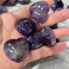 Amethyst heart shape cutting big pendant design cabochon making for jewelry display crystal heart design 