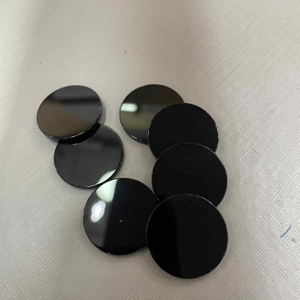 Natural Mother of pearl round shape cutting black onxy plain face for jewelry inlay making pendant design black stone 