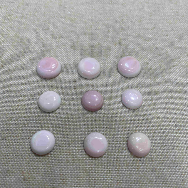 Natural Mother of pearl round cabochon pink shell cutting queen conch shell jewelry inlay making rings design pendant small round