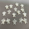 Natural Mother of pearl Turtles shape cutting for jewelry chain design making white shell parts small things necklace making 