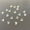 Natural Mother of pearl heart shape cutting small cabochon making for rings design for pendants jewelry white shell small beads 