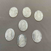 Natural Mother of pearl guadalupe image cutting oval shape pendant icons jesus inlay jewelry making white shell maria design