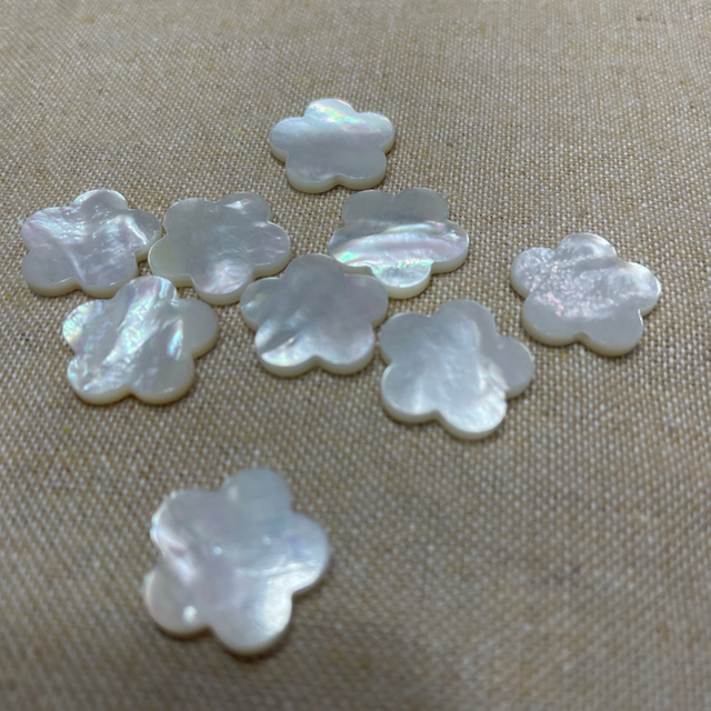 Natural Mother of pearl flat flower design plain jewelry making inlay design 