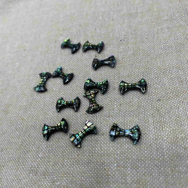 Natural Mother of pearl abalone shell joint style jewelry cutting inlay design for DIY making small parts